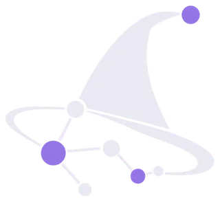 The Strega Byte witch hat, with the nodes of a network